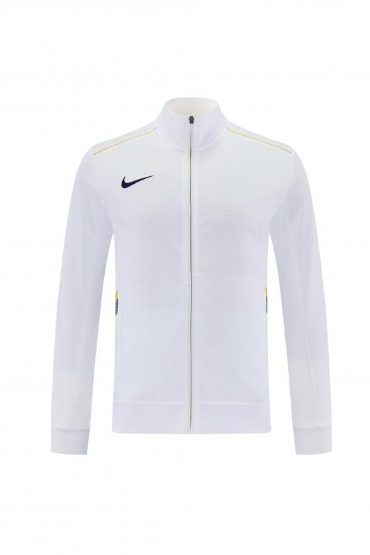 2026 NIKE سترة بيضاء بسحاب كامل + بنطال طويل