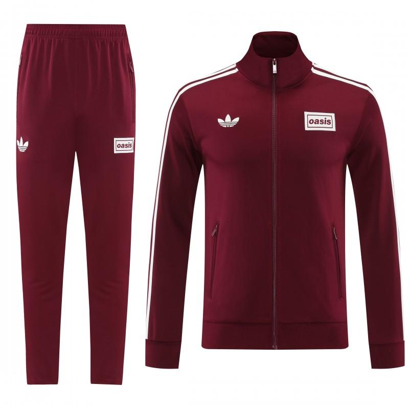 2026 Adidas x OASIS سترة بزر سحاب كامل + بنطال طويل