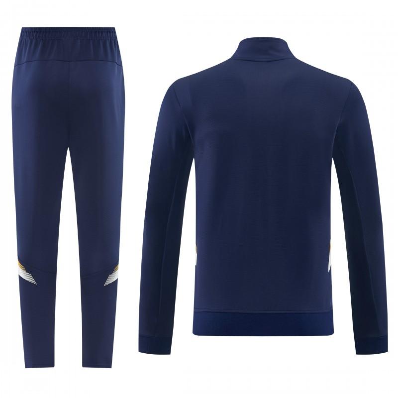 2026 NIKE سترة زرقاء داكنة بسحاب كامل + بنطال طويل