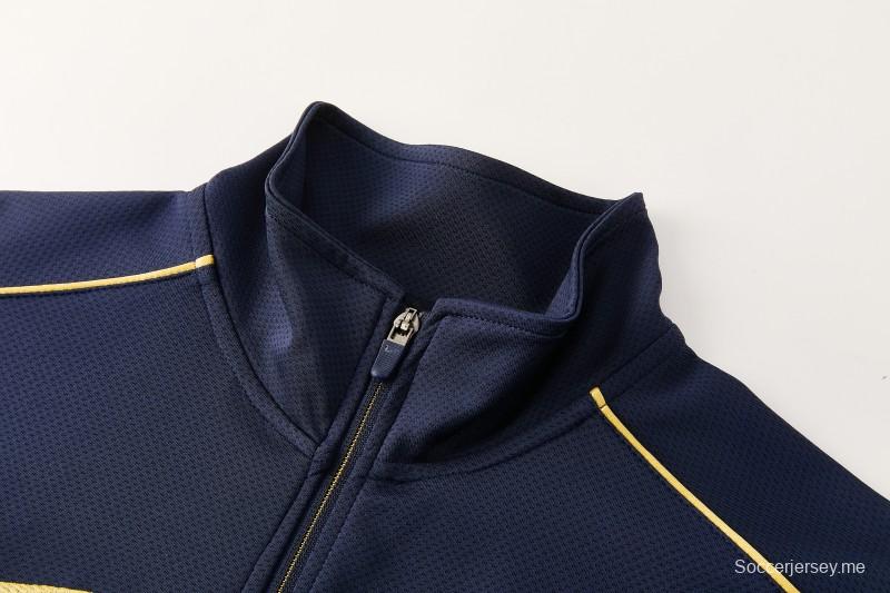 2026 NIKE سترة زرقاء داكنة بسحاب كامل + بنطال طويل