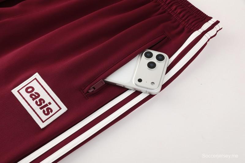2026 Adidas x OASIS سترة بزر سحاب كامل + بنطال طويل