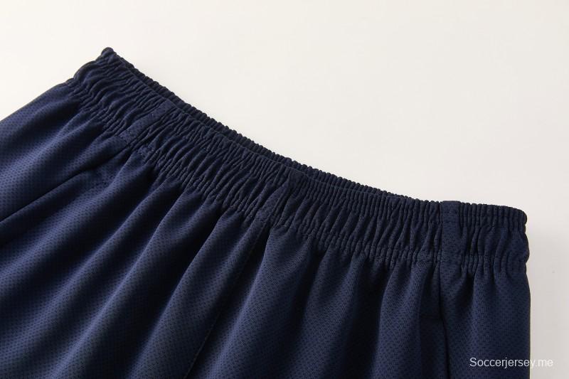 2026 NIKE سترة زرقاء داكنة بسحاب كامل + بنطال طويل