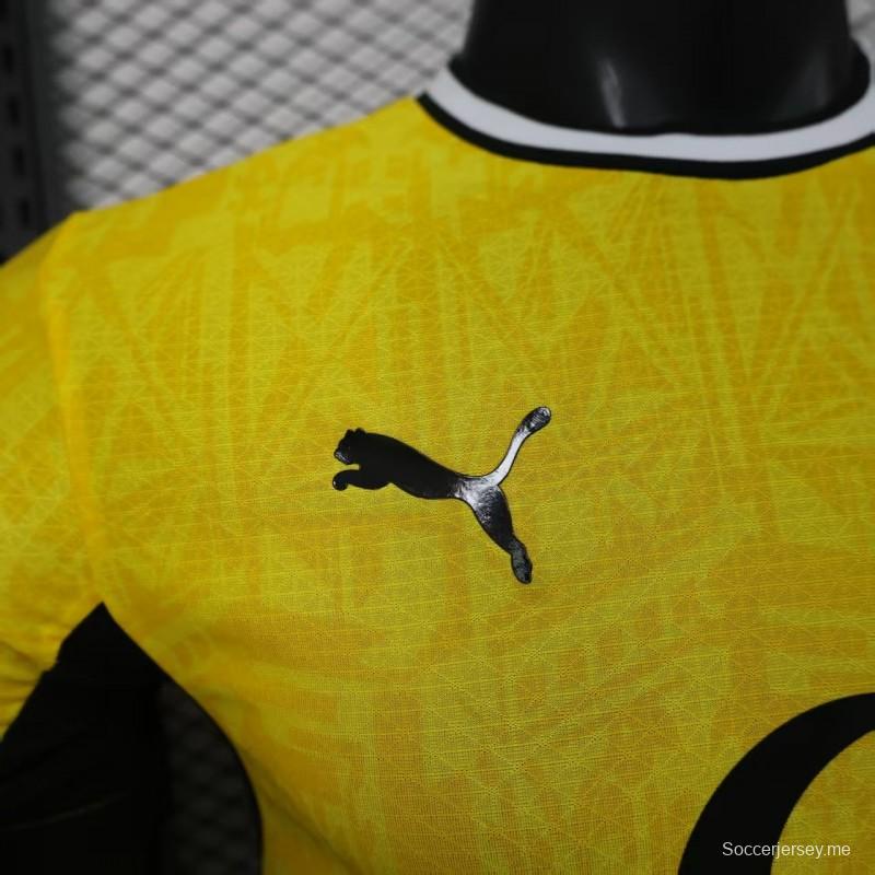 25/26 نسخة اللاعبين بوروسيا دورتموند قميص أصفر مع حواف سوداء