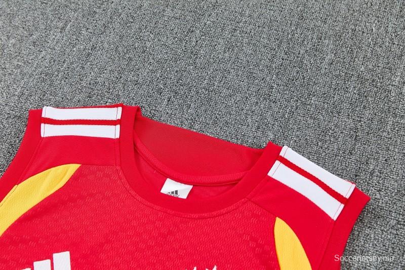 26/27 ألمانيا الأحمر  طقم سترة تدريب بلا أكمام + شورت