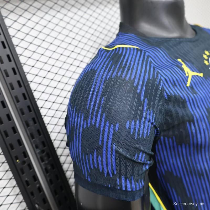 قميص اللاعب الخارجي باللون الأزرق الداكن من طراز 2026 للمنتخب البرازيلي من ماركة Jordan Brand