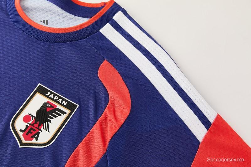 26/27 اليابان  أزرق  قميص بأكمام قصيرة + شورت كرة قدم