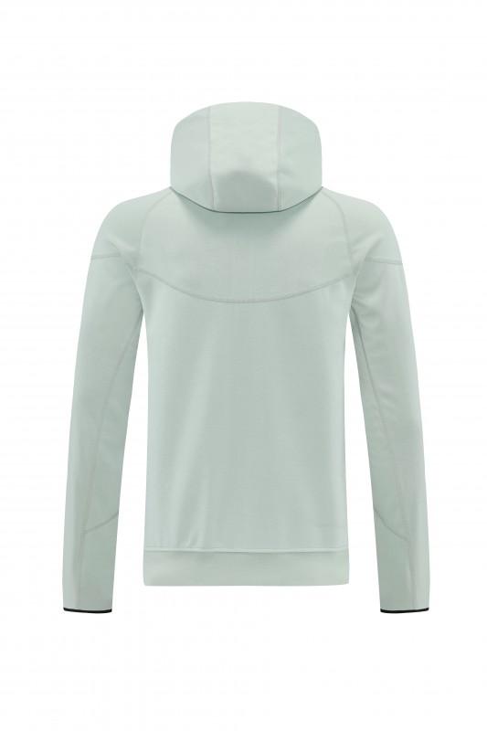 26/27 بدلة رياضية من إنتر ميلان بلون أخضر فاتح مع سحاب كامل وغطاء للرأس + بنطال طويل