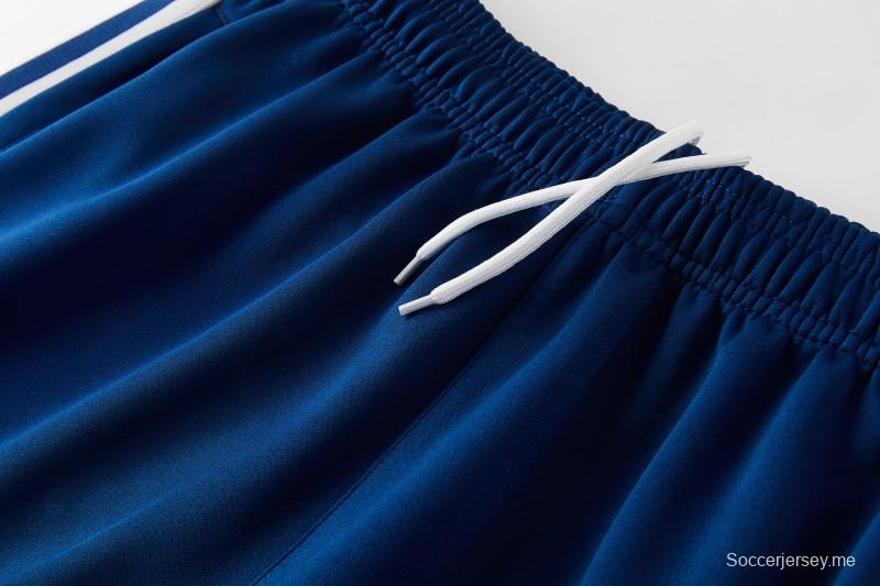 2026  سترة من أديداس باللون الأزرق الملكي بسحاب كامل + بنطال طويل