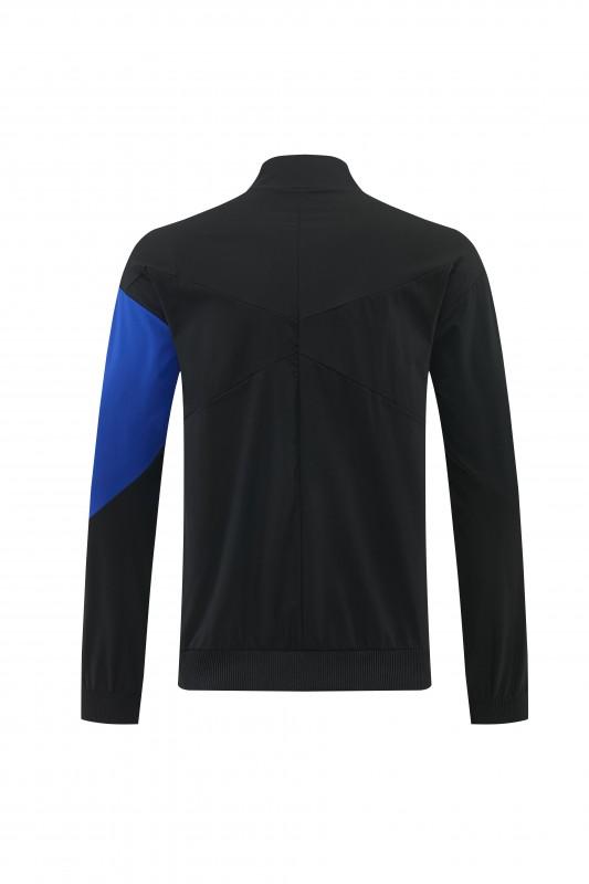 26/27 طقم رياضي من تشيلسي باللون الأسود مع سترة بغطاء رأس وسحاب كامل + بنطال طويل