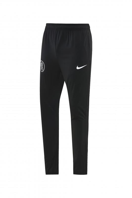 26/27 طقم رياضي من تشيلسي باللون الأسود مع سترة بغطاء رأس وسحاب كامل + بنطال طويل