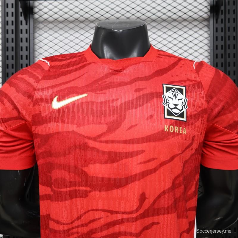 قميص اللاعب رقم 2026، كوريا الجنوبية، أحمر، قميص المباريات على أرضه