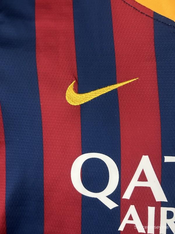 قميص فريق برشلونة الرئيسي للأطفال مقاس 13/14 بطراز ريترو