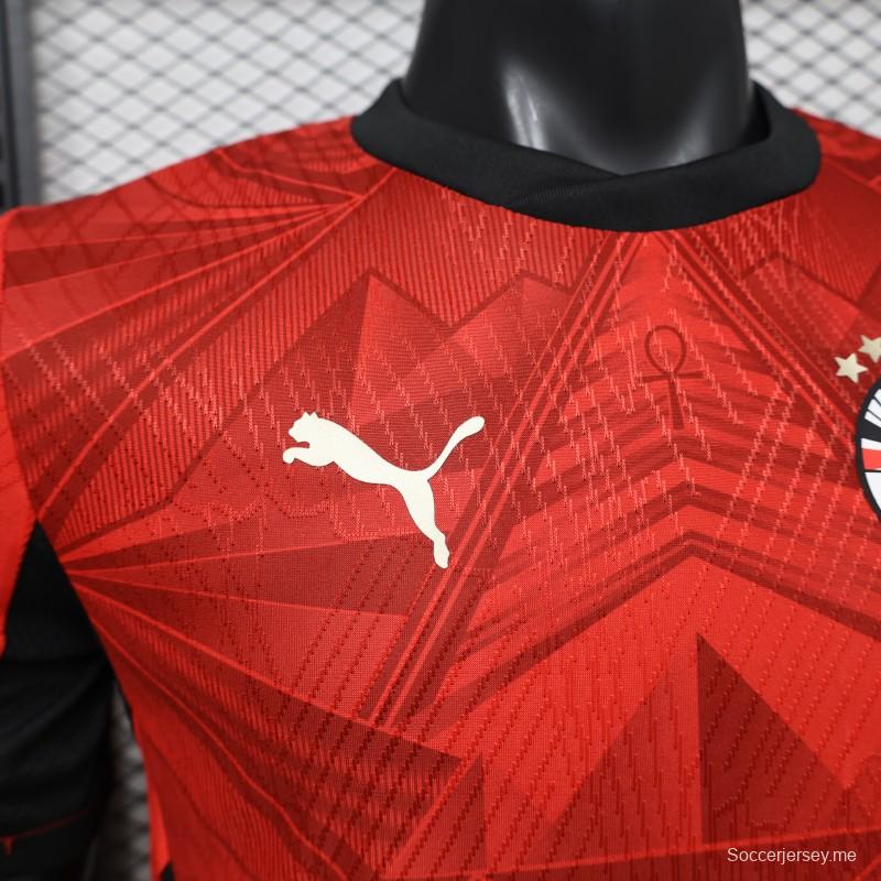 قميص الفريق الرئيسي للاعبين، إصدار 2026، أحمر مصري