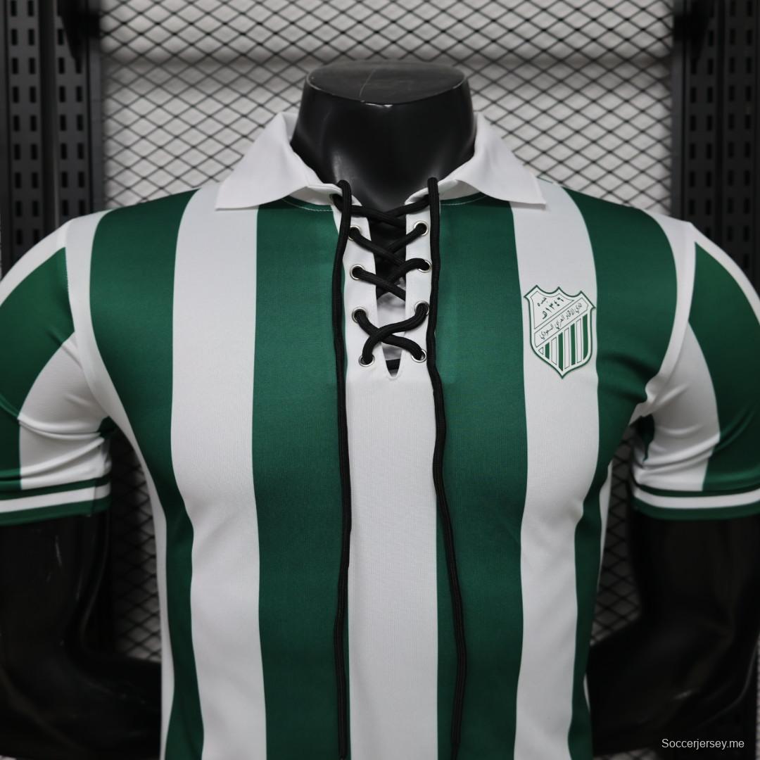 إصدار اللاعب 26/27 نادي الاتحاد  قميص الإصدار الخاص ذو الخطوط الخضراء والبيضاء