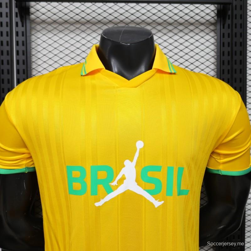 قميص الفريق المضيف الخاص باللاعب، الإصدار 2026، البرازيل × جوردان براند، أصفر، إصدار خاص