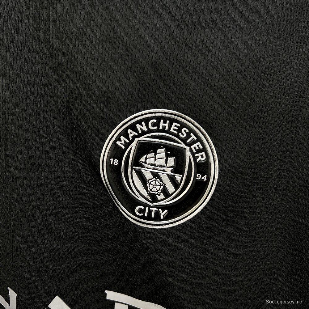 2025/26 قميص بأكمام طويلة الأكمام للرجال لمانشستر سيتي خارجي