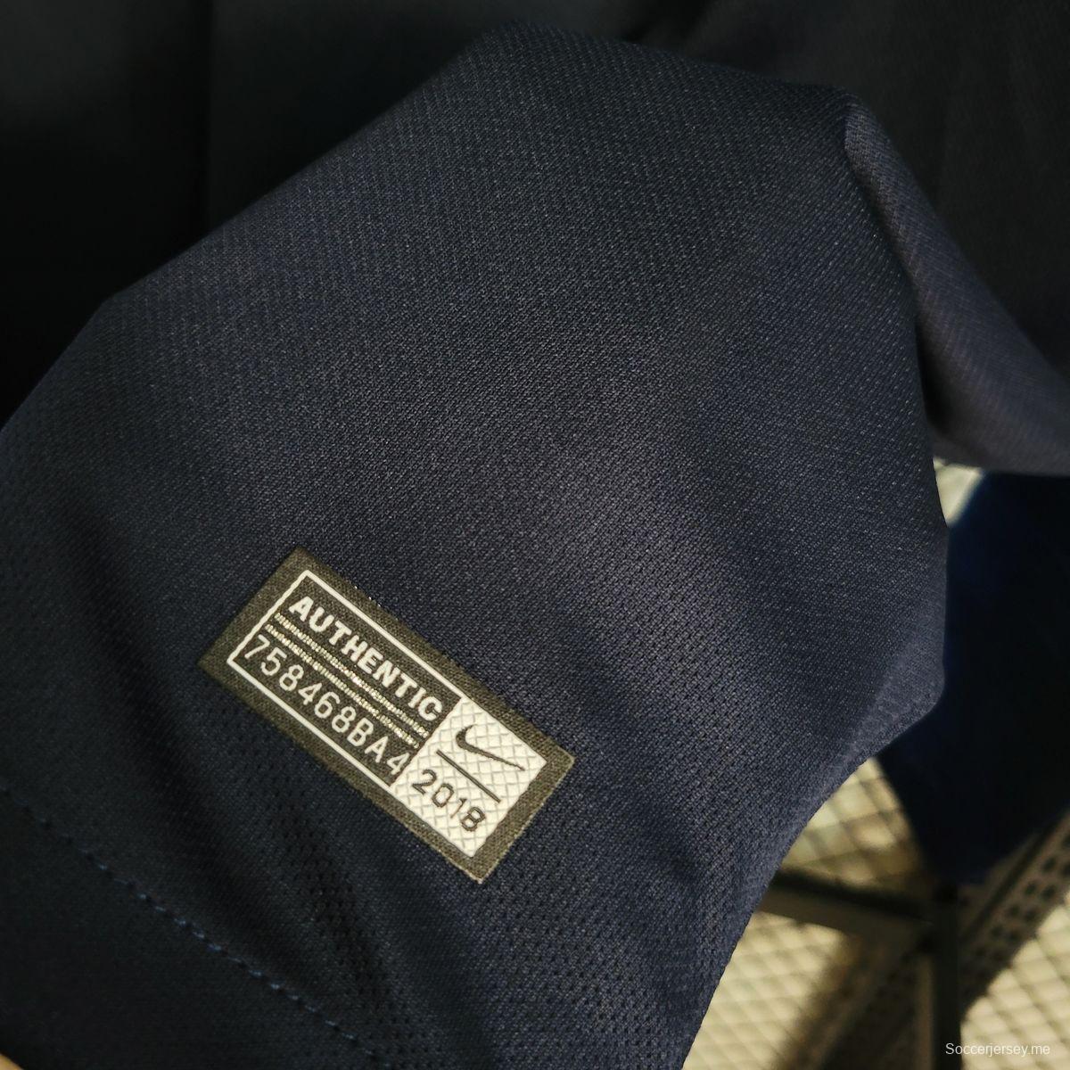 قميص رجعي بأكمام طويلة أكمام طويلة ريترو 2018 فرنسا الوطن
