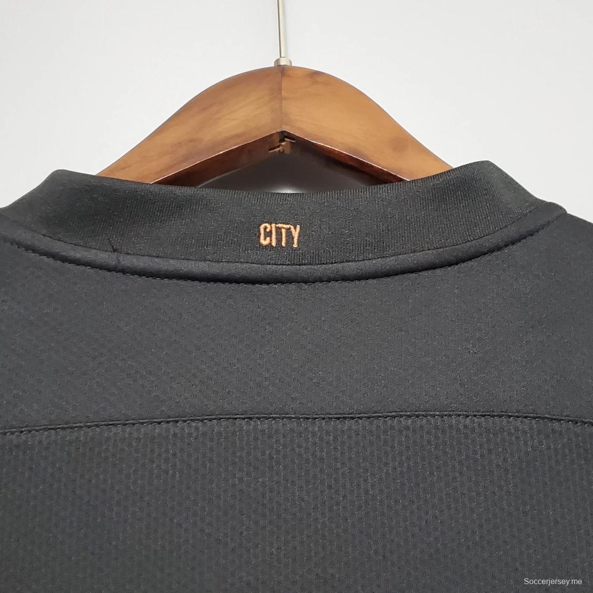 قميص ريترو 20/21 مانشستر سيتي خارجي أسود اللون أسود اللون
