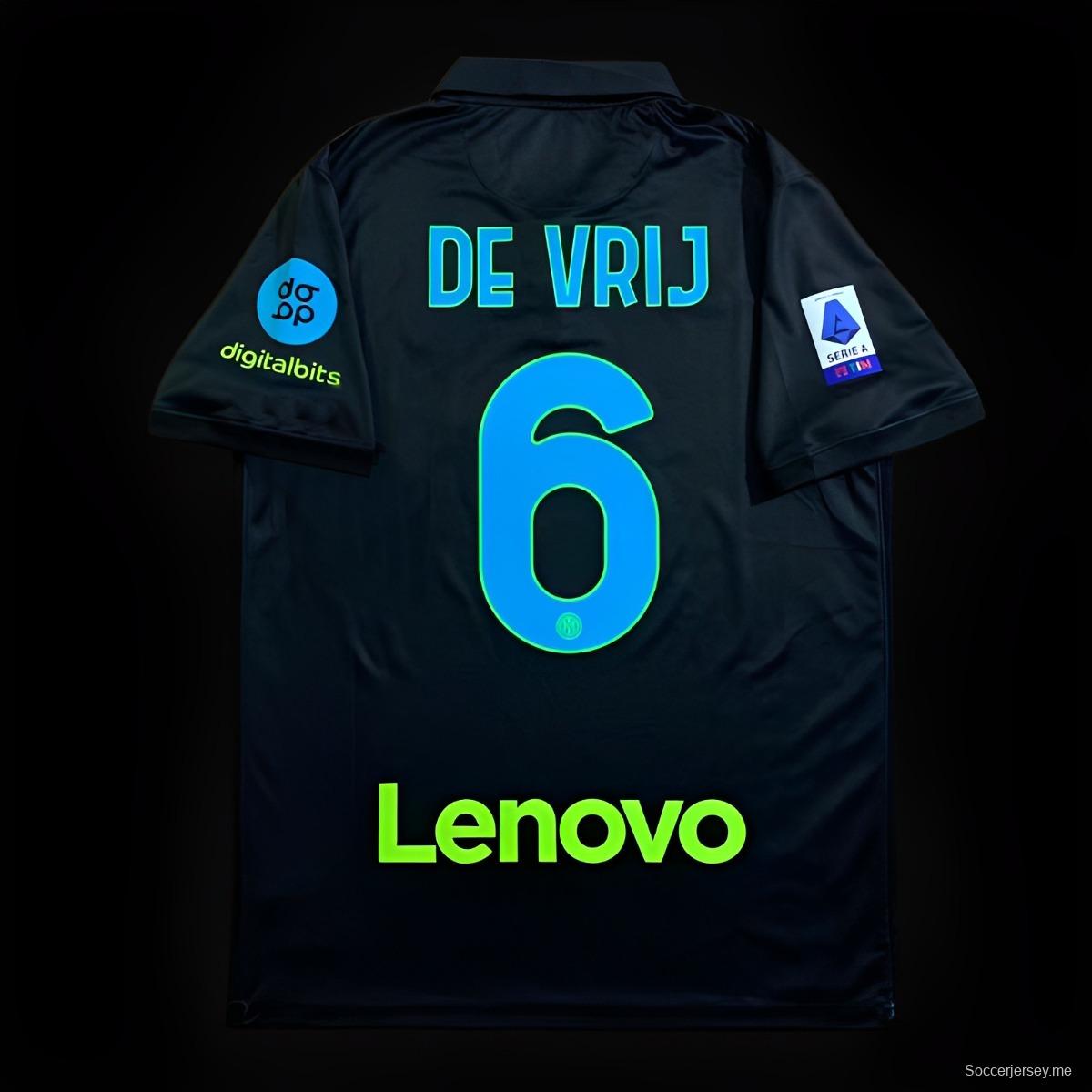 قميص ريترو 21/22 ريترو 21/22 انتر ميلان الثالث أسود اللون
