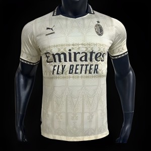 نسخة اللاعب AC Milan x PLEASURES FLEASURES قميص أبيض من ميلان × بليزورز
