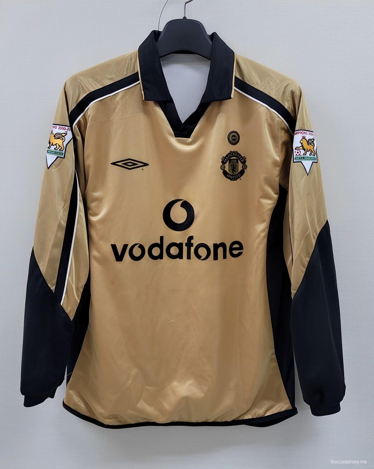 قميص ريترو 01/02 مانشستر يونايتد في الذكرى المئوية الثالثة لمانشستر يونايتد بأكمام طويلة عكسية
