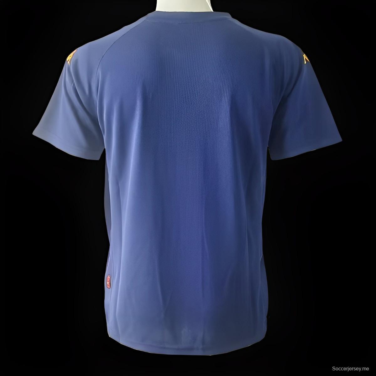 قميص أزرق أزرق ريترو 01/02 روما الثالث
