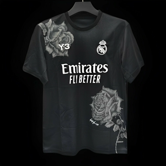 24/25 قميص ريال مدريد × ياماموتو بلاك جيرسي 24/25
