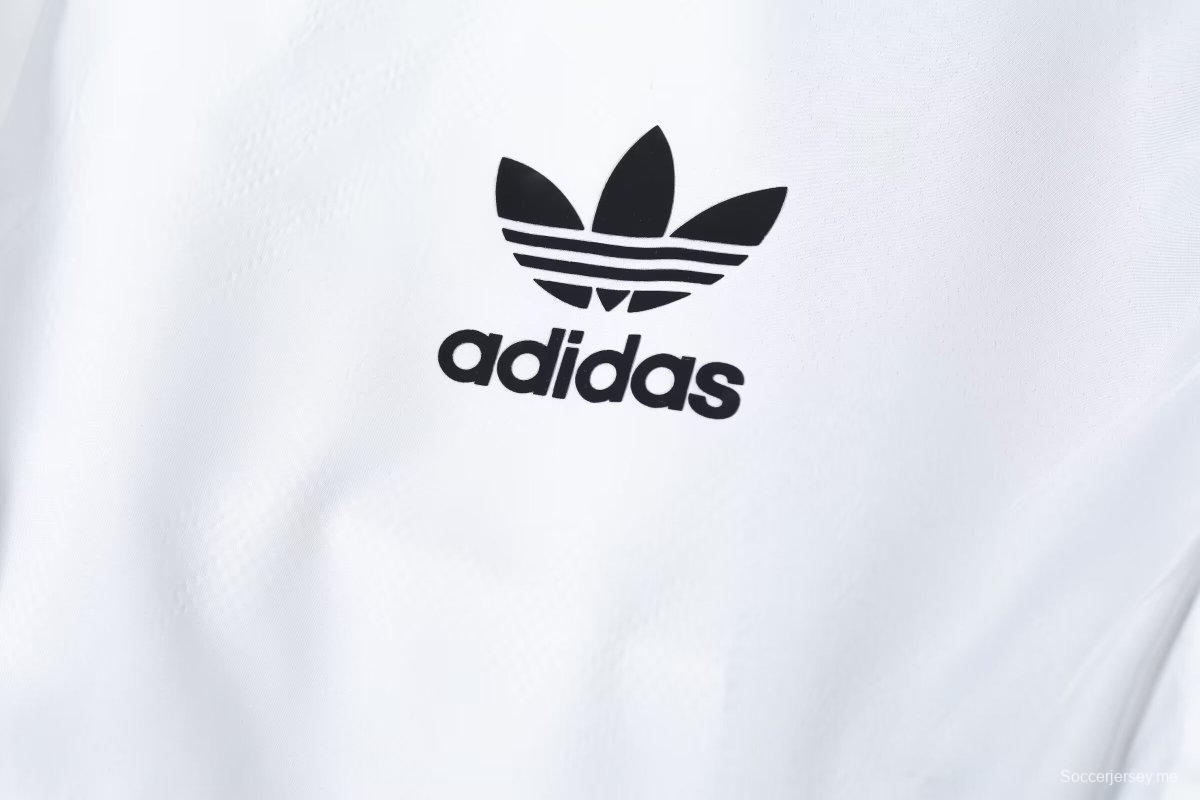 2024 ألمانيا 2024 سترة واقية من الرياح أبيض/أسود
