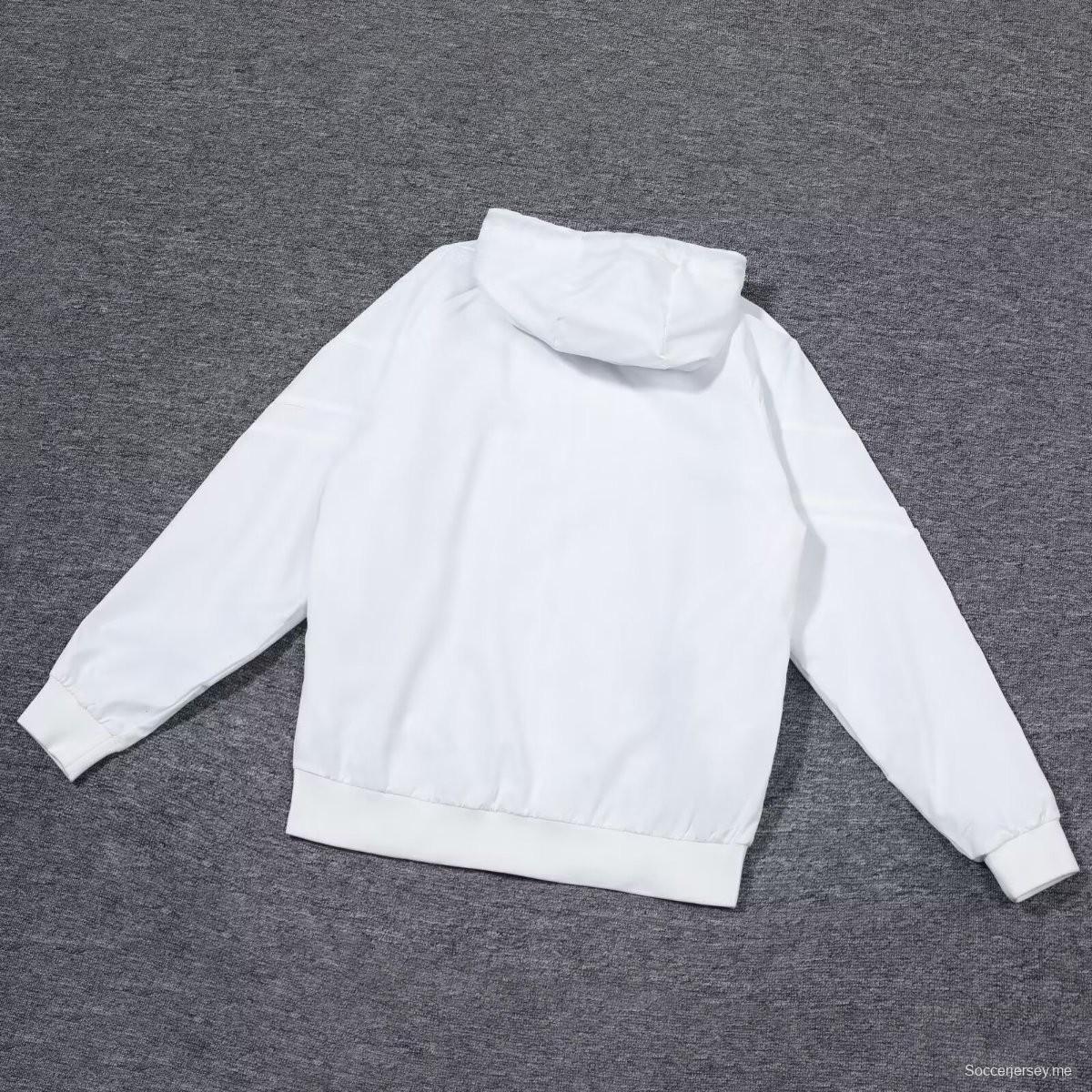 2024 إنجلترا 2024 سترة واقية من الرياح بيضاء
