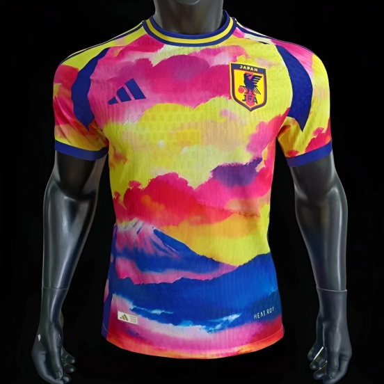 إصدار اللاعب 2024 قميص اليابان الخاص باللون الوردي/الأصفر/الأزرق 2024
