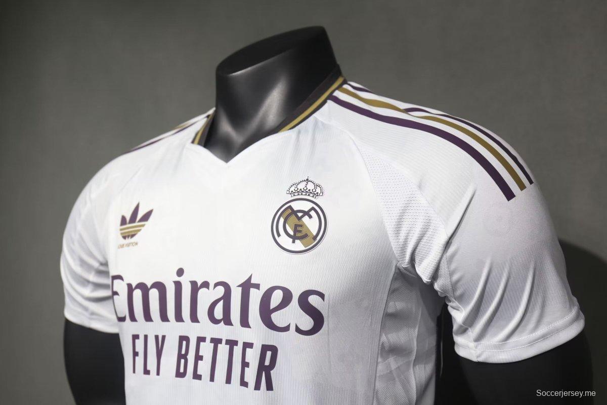 إصدار اللاعب 24/25 قميص ريال مدريد × LV الأبيض الخاص 24/25
