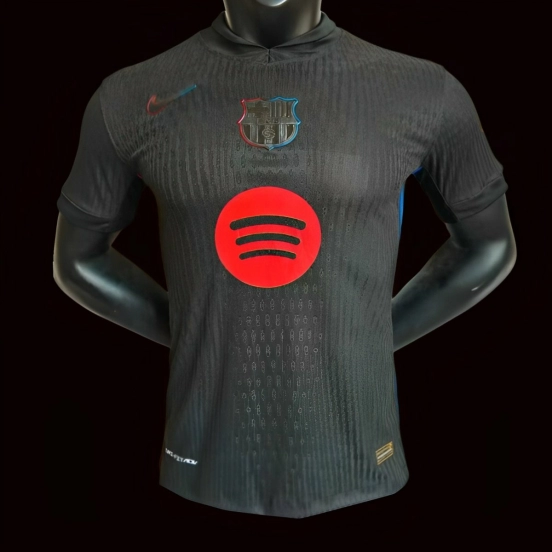 إصدار اللاعب 24/25 قميص برشلونة ذهاباً وإياباً أسود بمناسبة الذكرى 125 لتأسيس برشلونة
