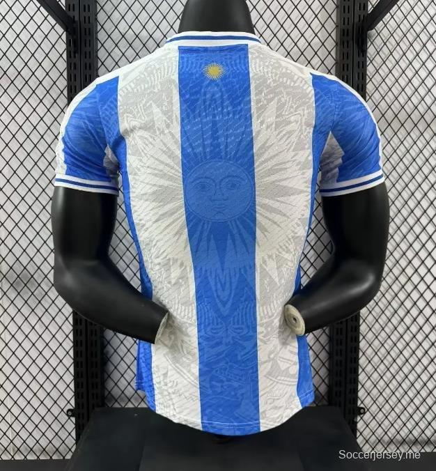 نسخة اللاعب 2024 قميص الأرجنتين 2024 أزرق/أبيض نموذجي
