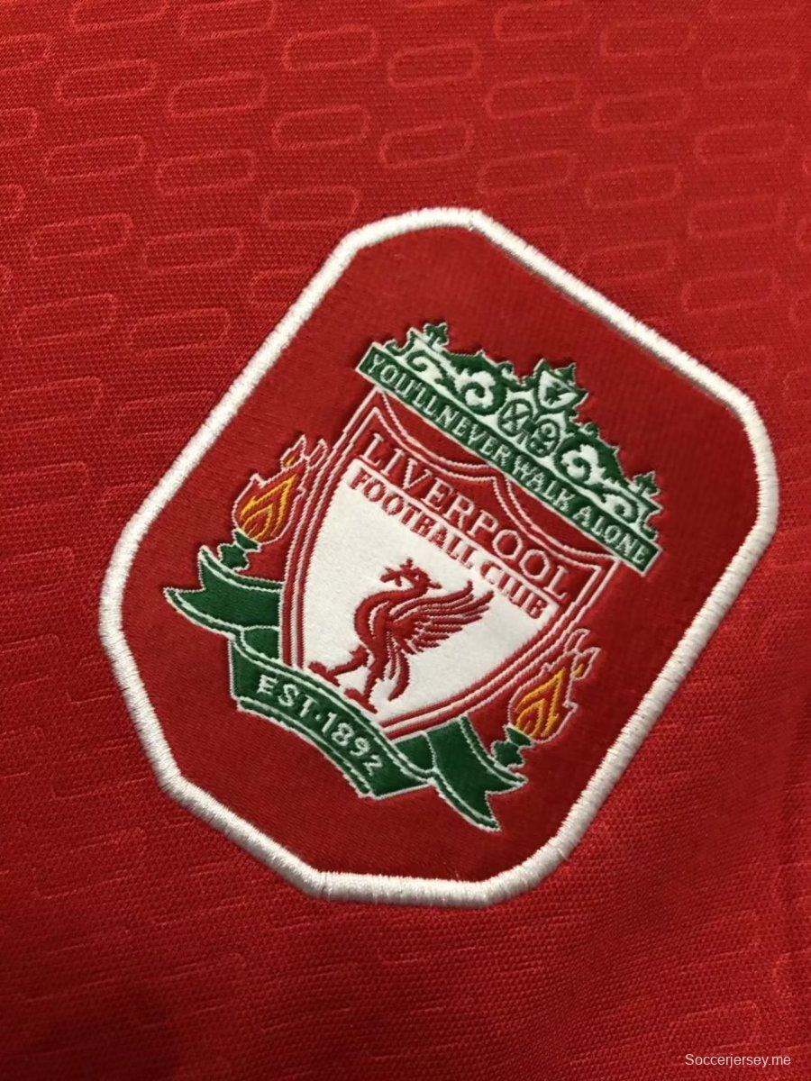 قميص بأكمام طويلة الأكمام ريترو 04/05 ليفربول المنزلي