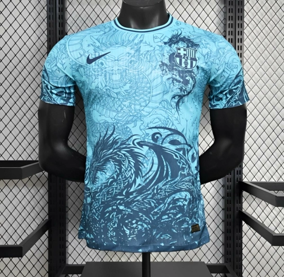 إصدار 25/26 قميص برشلونة النسخة الخاصة من برشلونة بلو دراجون الإصدار الخاص