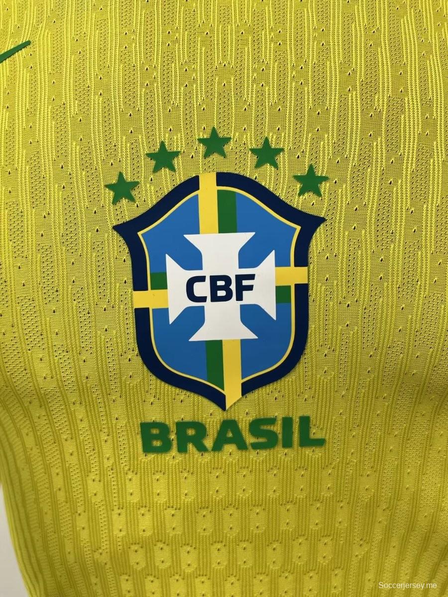 إصدار اللاعب 2025 قميص بأكمام طويلة الأكمام للبرازيل 2025