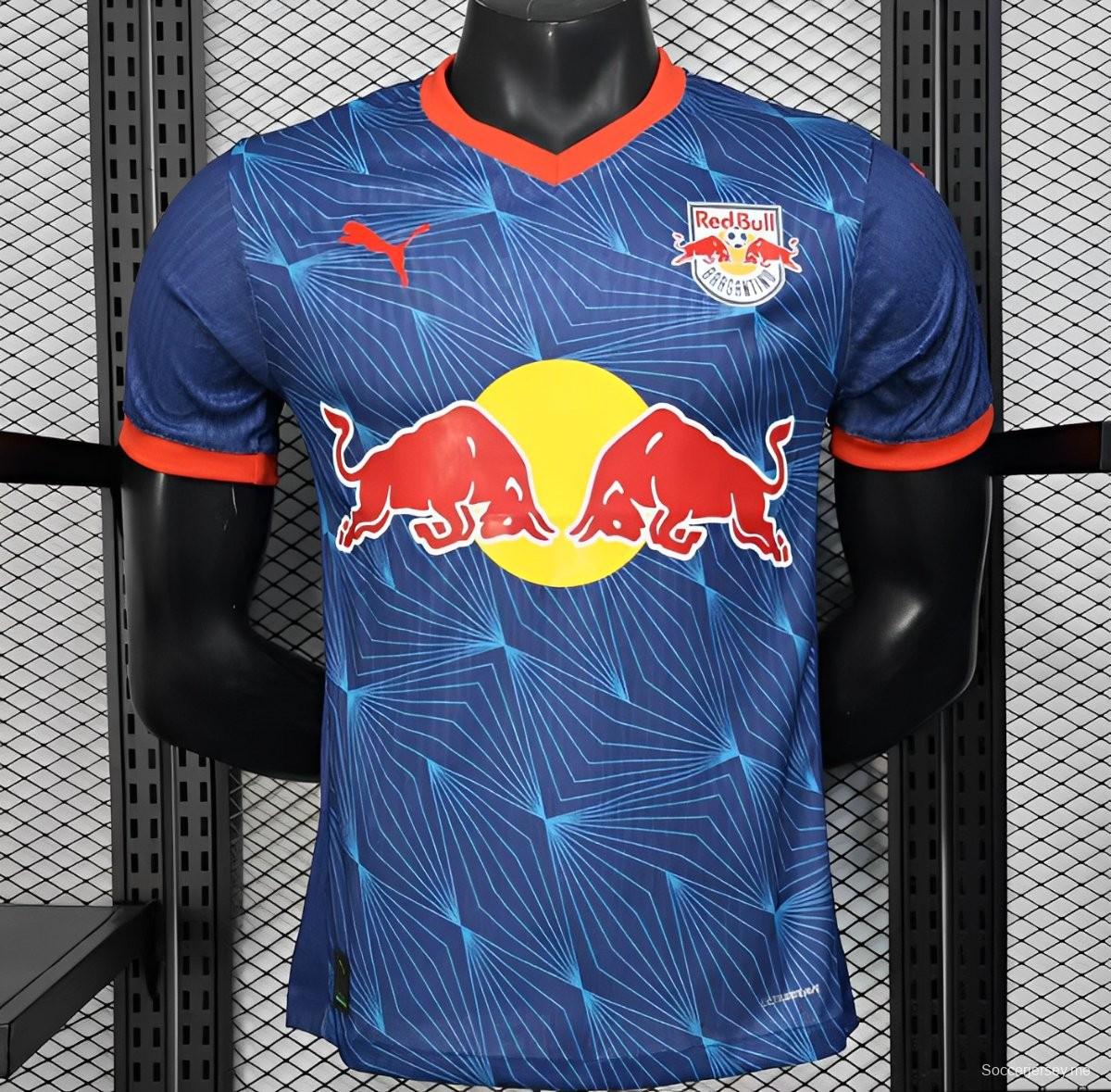 إصدار اللاعب 25/26 RB Bragantino أزرق بنمط هندسي وشعار ريد بول قميص بشعار ريد بول