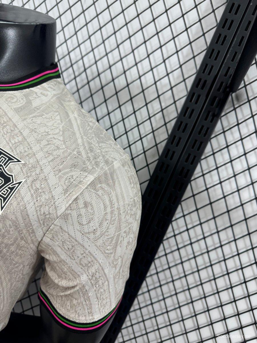 إصدار اللاعب 2025 قميص البرتغال الخارجي 2025 أبيض بنقشة دقيقة