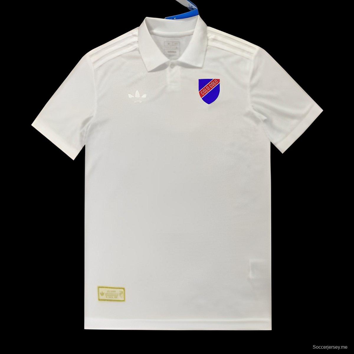 25/26 COLO COLO قميص الذكرى المئوية البيضاء