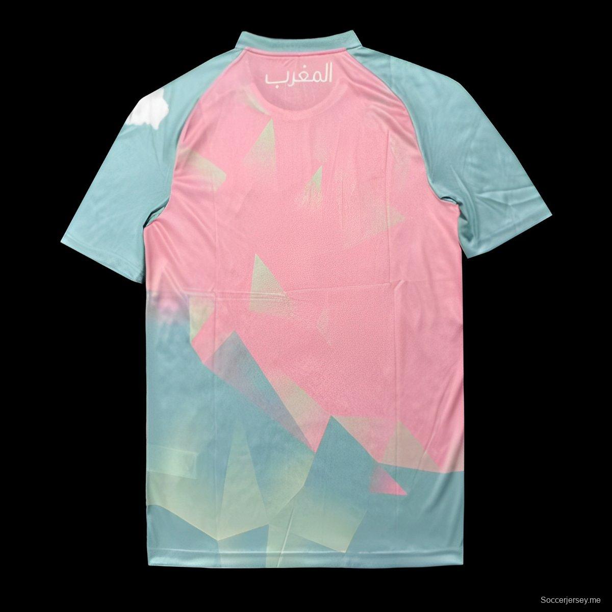 2025 قميص المغرب 2025 وردي قبل المباراة