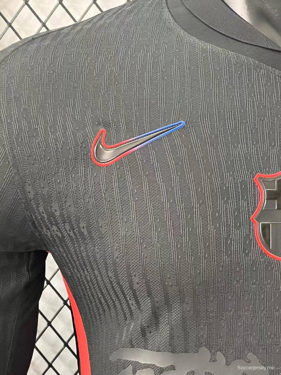 إصدار اللاعب 24/25 برشلونة × ترافيس سكوت قميص بأكمام طويلة الأكمام من برشلونة × ترافيس سكوت