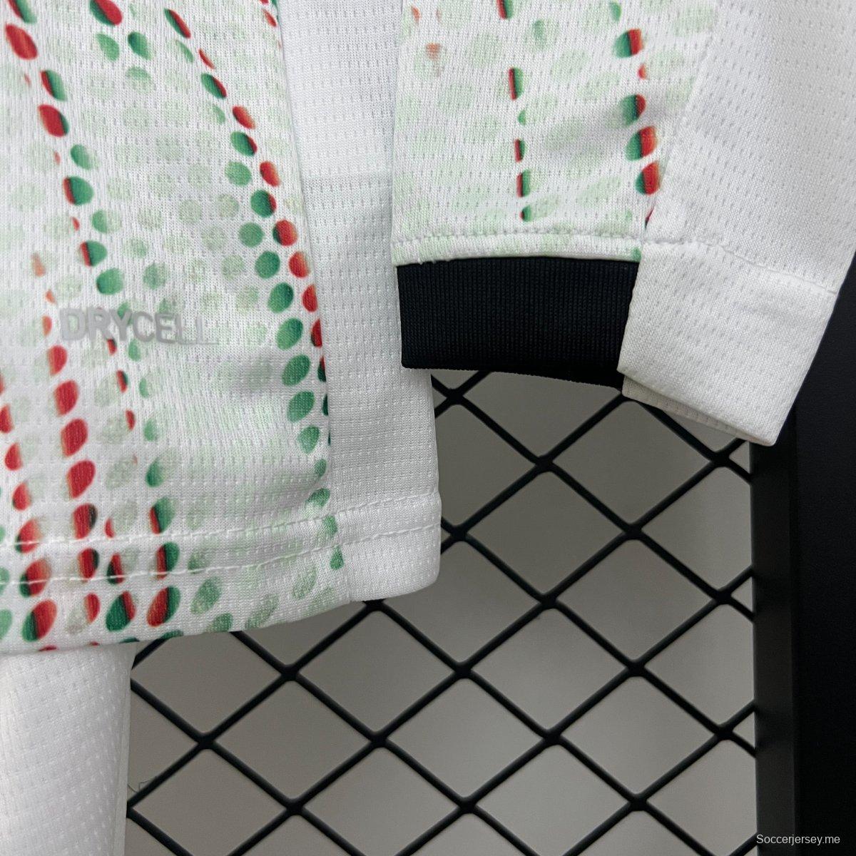 2025 كيدز 2025 قميص البرتغال اوايي البرتغال بأكمام طويلة أبيض