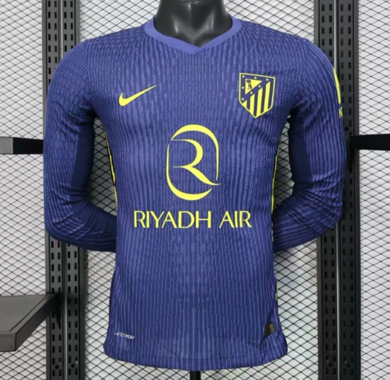 إصدار اللاعب 25/26 قميص بأكمام طويلة طويل الأكمام أزرق اللون من أتلتيكو مدريد