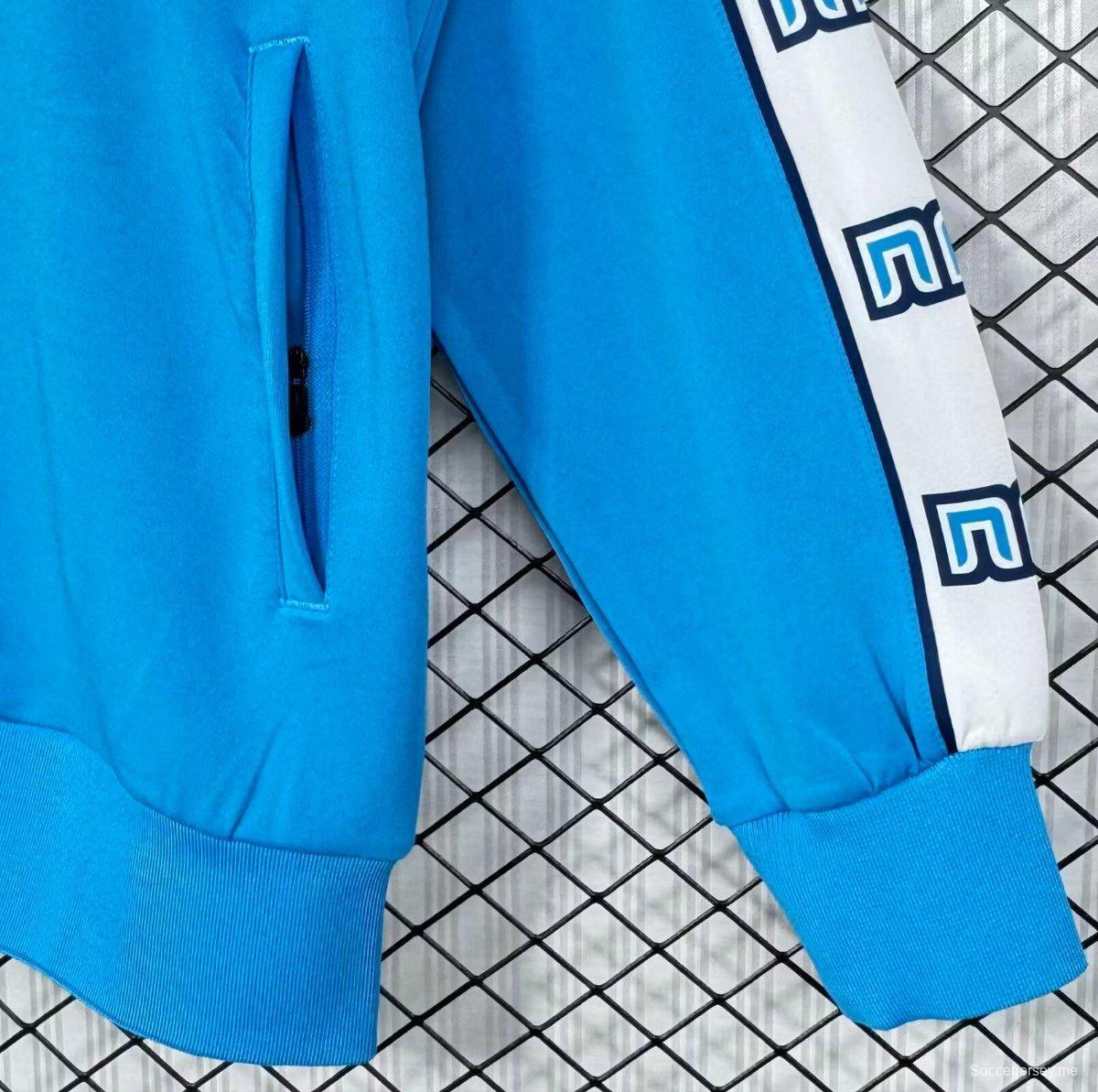 جاكيت ريترو 88/89 ريترو نابولي المنزلي بسحاب كامل