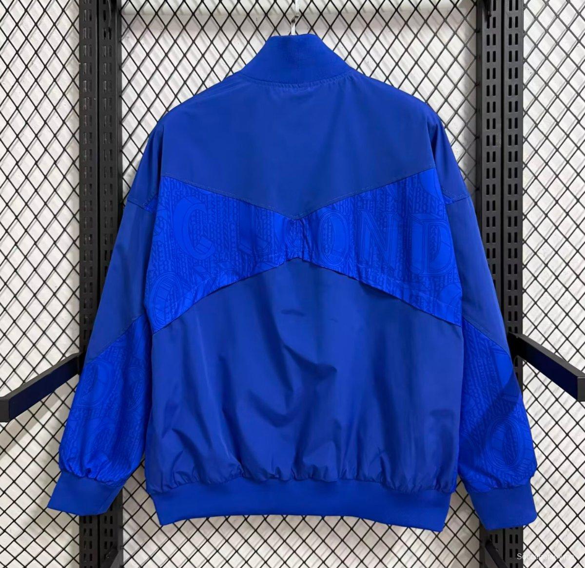 25/26 تشيلسي بلوزة تشيلسي زرقاء بسحاب كامل بسحاب ورياح