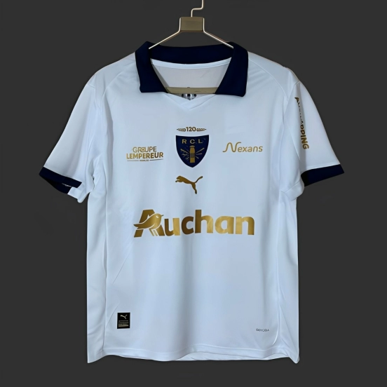 25/26 قميص حارس مرمى أبيض بعدسة RC Lens 25/26