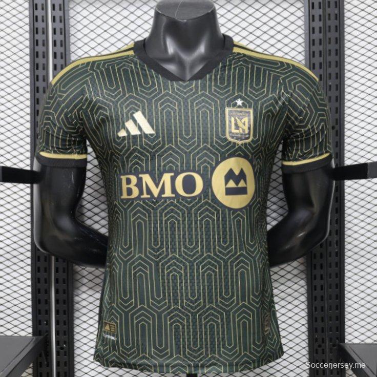 قميص لاعب نسخة 2026، قميص لوس أنجلوس إف إيه سي (LAFC) للعب على أرضه باللون الأسود مع لمسات ذهبية