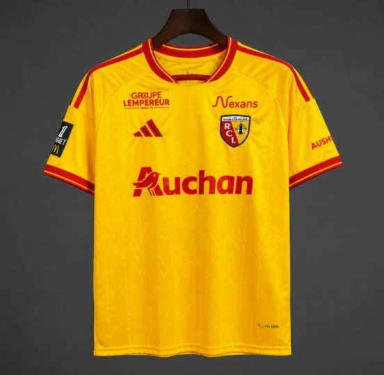 26/27 قميص فريق RC Lens الأصفر والأحمر (للعب على أرضه)